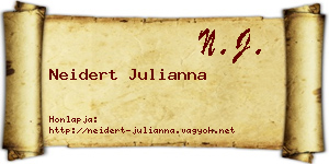 Neidert Julianna névjegykártya